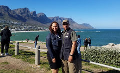 Ja'Vonne and Gene Harley near the Cape of Good Hope in South Africa.
