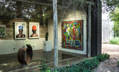 The gallery at Singita Sabi Sand. Singita's idea to present art in safari camp settings was born out of a desire to find ways to support conservation through its Singita Lowveld Trust while showcasing contemporary African artists.