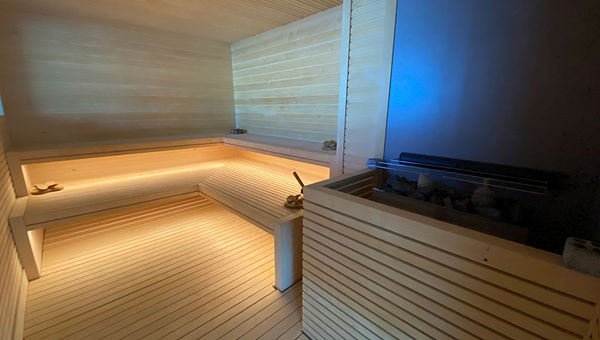 The dry sauna on the Viking Octantis. The dry sauna on the Viking Octantis.