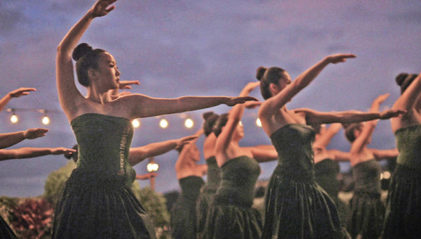 Dancers practice as part of the Four Seasons Resort Maui's "Behind the Scenes of Hula" experience. Dancers practice as part of the Four Seasons Resort Maui's "Behind the Scenes of Hula" experience.
