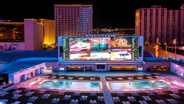 Stadium Swim has six pools and two spas, among other features. Stadium Swim has six pools and two spas, among other features.