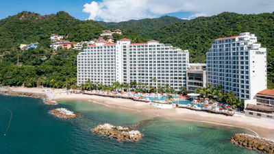 The Hilton Vallarta Riviera is on a semi-secluded stretch of beach south of Puerto Vallarta.