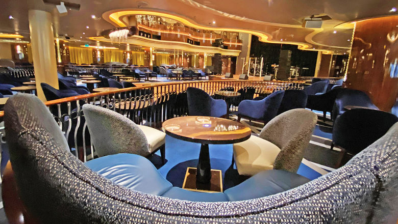 The interior of B.B. King's Blues Club on Holland American Line's Rotterdam doubles as the location for the Lincoln Center Stage, featuring classical music.