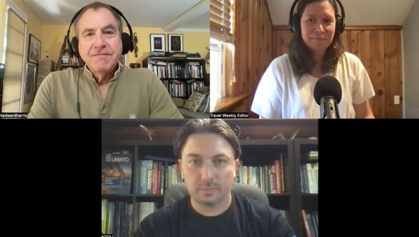 Clockwise: Photographer/writer Mark Edward Harris; Folo host Rebecca Tobin; and Ivan Liptuga, president of the National Tourism Organization Ukraine. Clockwise: Photographer/writer Mark Edward Harris; Folo host Rebecca Tobin; and Ivan Liptuga, president of the National Tourism Organization Ukraine.
