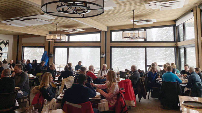 It's boots off, slippers on at Snowmass Mountain's new Alpin Room at the top of the Alpine Springs lift.