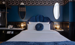 A guestroom at Craves Brussels, a new, 59-room boutique hotel in the heart of the city's Grand-Place.