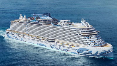 Norwegian Cruise Line plans to equip its final two Prima-class ships with the dual capability to use green methanol and diesel. Pictured, the first ship in the class, Norwegian Prima.