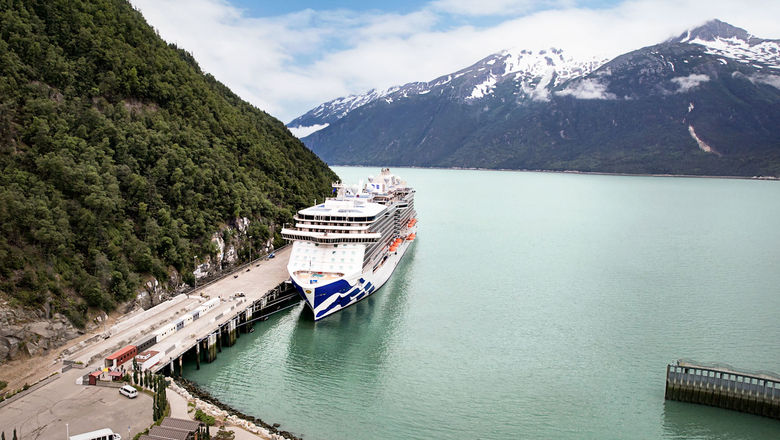 The Majestic Princess calling in Skagway. Alaska. Alaska bookings surged for Princess Cruises last month, helping the cruise line set a booking record for the region in January.
