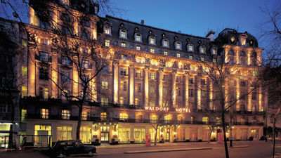 The Waldorf Hilton, London. Hilton CEO Chris Nassetta said hotels in the big European cities are doing very well this summer.