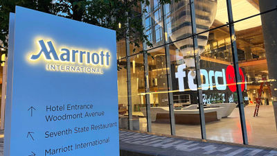 Marriott International's Q4 net income was $445 million.