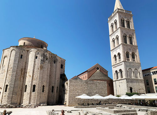 Roman forum ruins and the ninth-century Church of St. Donatus in Zadar, Croatia.