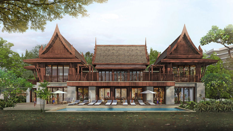 A rendering of the Manor House villa and pool at the Andaz Pattaya Jomtien Beach, which is set to open later this year.