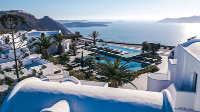 The Nobu Hotel Santorini opened earlier this summer.