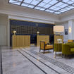 The lobby at the Hotel Saski Krakow.
