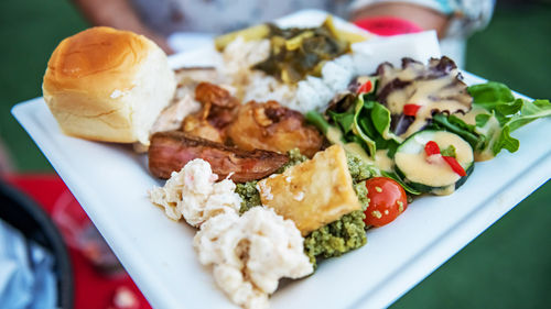 Some of the dishes served at the Mele Luau all-you-can-eat buffet.