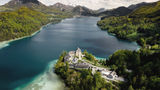 Situated along Lake Fuschl, just outside of Salzburg, the Hotel Schloss Fuschl occupies a former castle dating back to the 15th century.