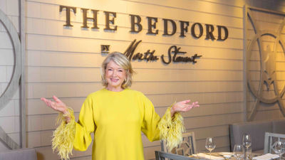The Bedford, Martha Stewart's new restaurant at Paris Las Vegas, was modeled after the lifestyle maven's 1925 country farmhouse and includes a replica of her dining room.