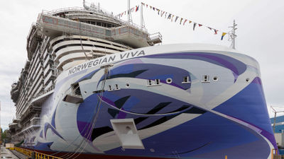 The Norwegian Viva at Fincantieri's shipyard in Marghera, Italy.