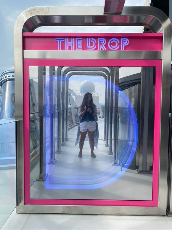 The Drop not only includes the slide, but Instagramable moments like this one.