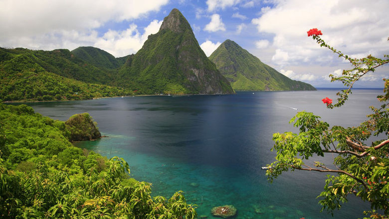 The Pitons in St. Lucia.
