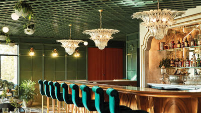The bar at the resort's Lutie's Garden restaurant.