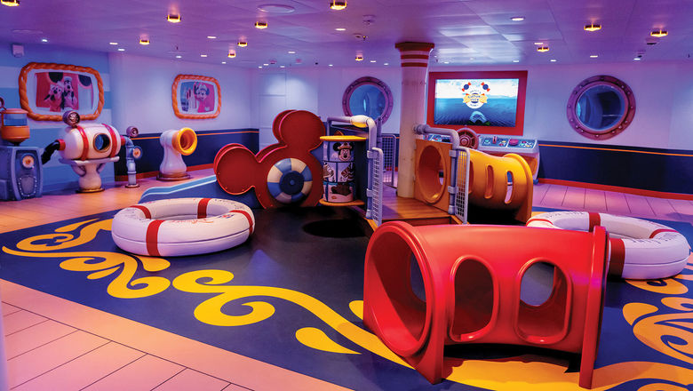 Mickey and Minnie Captain's Deck is a nautical-themed playground for the youngest sailors at the Disney Wish's Oceaneer Club.