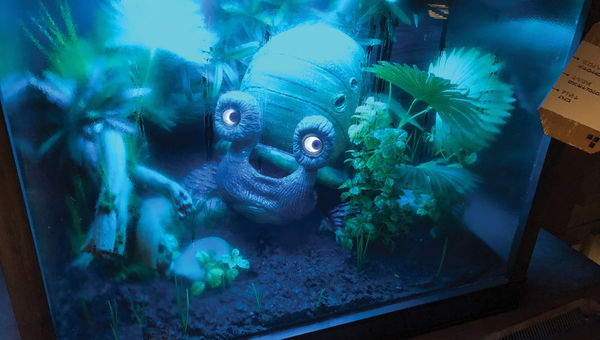 An animatronic critter at Star Wars: Cargo Bay. An animatronic critter at Star Wars: Cargo Bay.