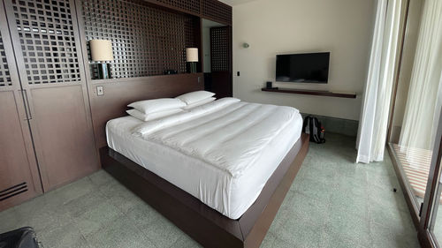 A guestroom at the Baja Club Hotel in La Paz.