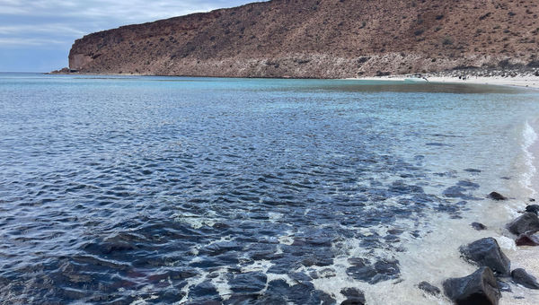 The island of Espiritu Santo in the Sea of Cortes.