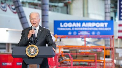 At Boston Logan on Monday, President Joe Biden said, "We're going to get more rules in the works to protect airline passengers even further."