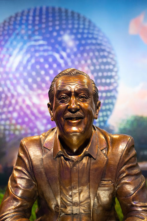 A new statue of Walt Disney, “Walt the Dreamer,” will be located at Dreamers Point in World Celebration in Epcot.