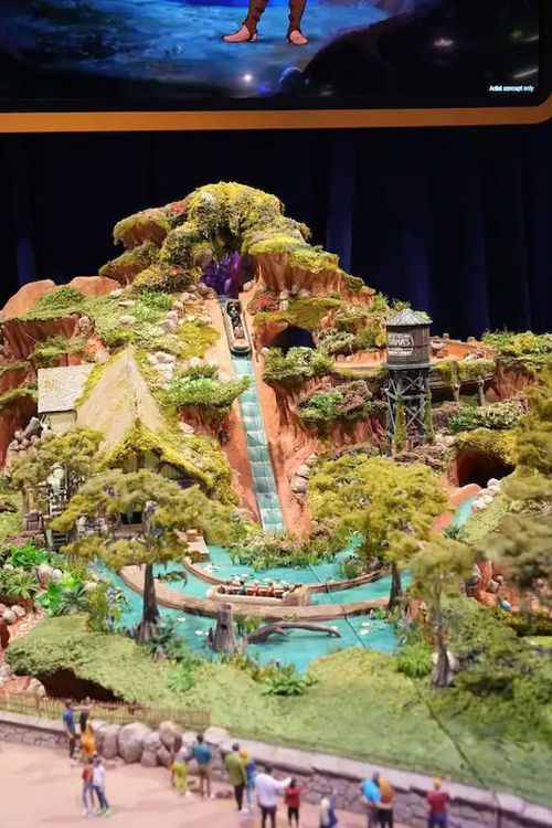 Tiana’s Bayou Adventure is the retheming of Splash Mountain. It is due to open in 2024. Tiana’s Bayou Adventure is the retheming of Splash Mountain. It is due to open in 2024.