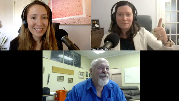 Clockwise from top left: Andrea Zelinski and Rebecca Tobin of Travel Weekly and Mike Estill of Westa discuss how cruise-line categories have changed over the years. Clockwise from top left: Andrea Zelinski and Rebecca Tobin of Travel Weekly and Mike Estill of Westa discuss how cruise-line categories have changed over the years.
