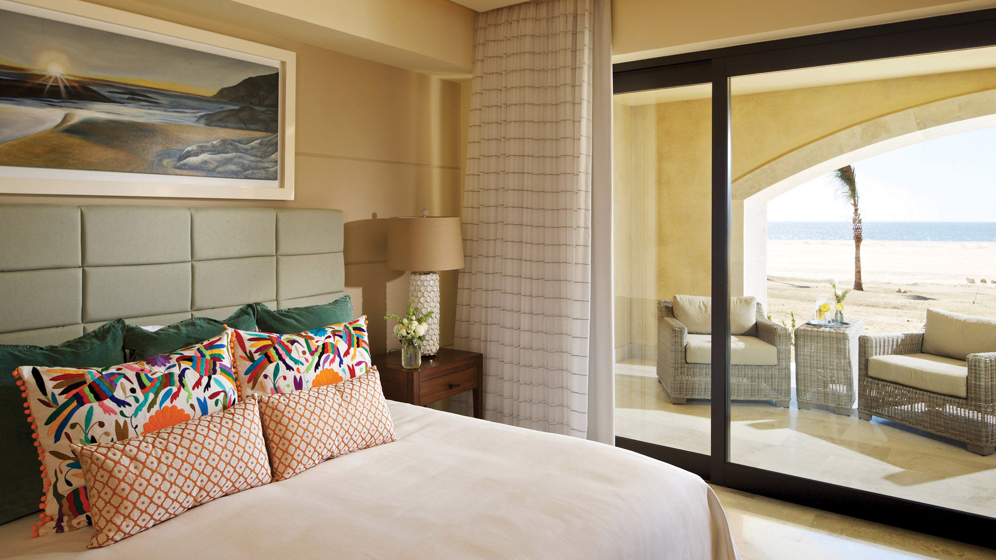 A Master Suite accommodation, one of three room categories at the Los Cabos resort.