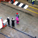 Queen Elizabeth II shakes hands with Pamela Conover, then president of Cunard, at the gangway to the Queen Mary 2 during its inaugural festivities in 2004. The Queen was the ship's godmother.