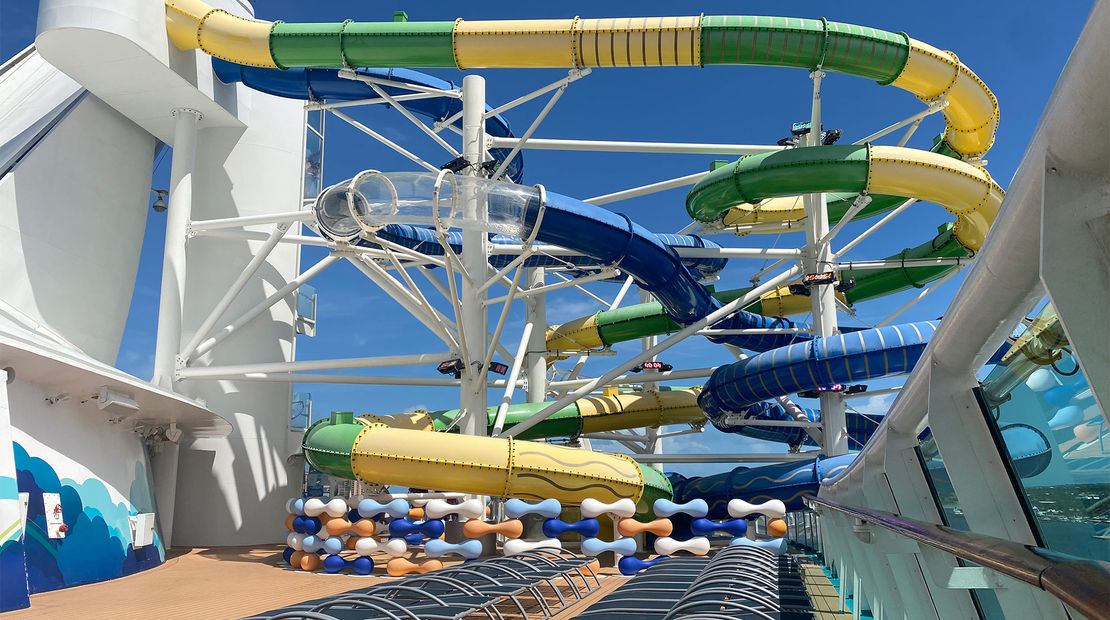 The Perfect Storm waterslides on Royal Caribbean's Freedom of the Seas.