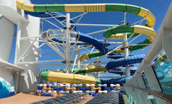 The Perfect Storm waterslides on Royal Caribbean's Freedom of the Seas.
