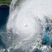 A satellite image of Hurricane Ian before it made landfall on Florida's southwest coast on Wednesday.