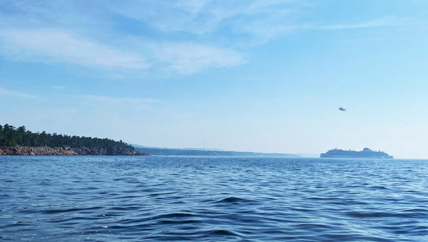 The Octantis in Lake Huron's Georgian Bay during a Great Lakes cruise.