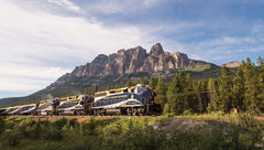 A train on Rocky Mountaineer’s First Passage to the West route.