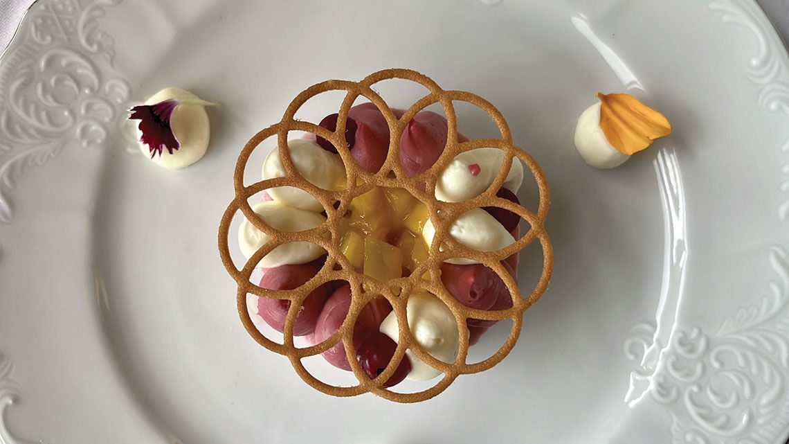 Among the offerings: strawberry panna cotta by pastry, bread and breakfast created by chef Krisztian Szoke.