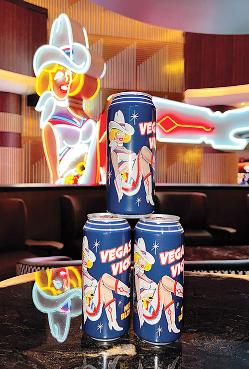 Circa Resort & Casino collaborated with downtown's Able Baker Brewing to launch its exclusive Vegas Vickie Neon Blonde lager.