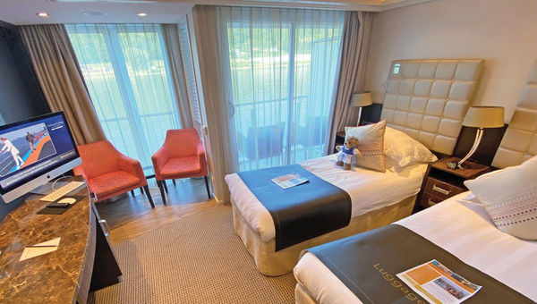 One of the connecting rooms on AmaWaterways' AmaLea.