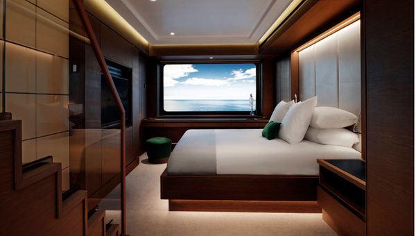 A loft suite on the Evrima. A loft suite on the Evrima.