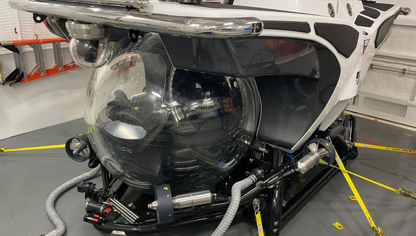 One of the Venture's two submersibles, which each can carry six passengers and a pilot.