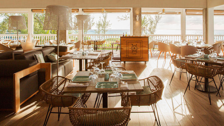The new La Pinta beach lounge restaurant at Club Med Columbus.