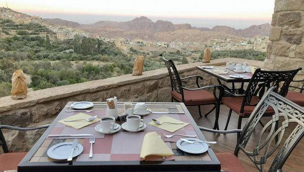 The view from the Old Village Hotel and Resort in Petra. The view from the Old Village Hotel and Resort in Petra.