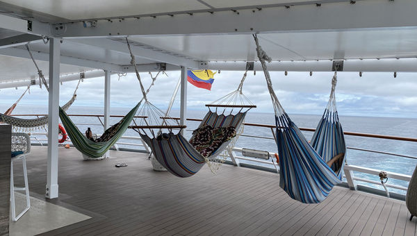Hammocks on the Observation Deck.