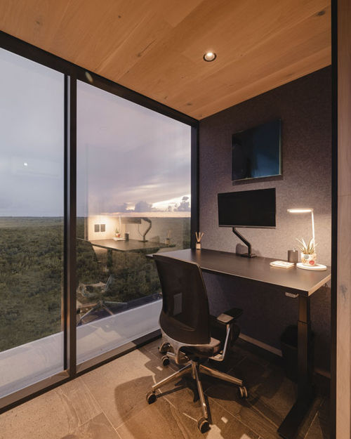 A workspace at the Sensira Resort & Spa in Cancun. A workspace at the Sensira Resort & Spa in Cancun.