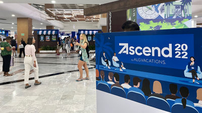 The tradeshow floor at Apple Leisure Group's 2022 ALG Ascend Conference in Cancun.
